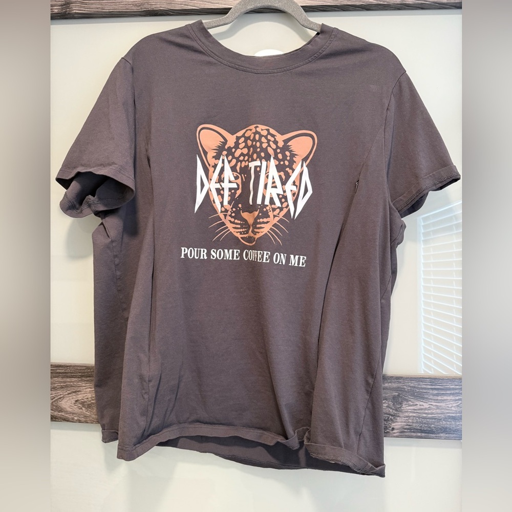 Nursing Tee with Leopard Design